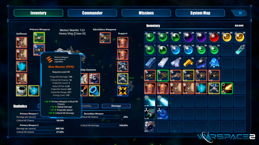 Warspace 2 Inventory View